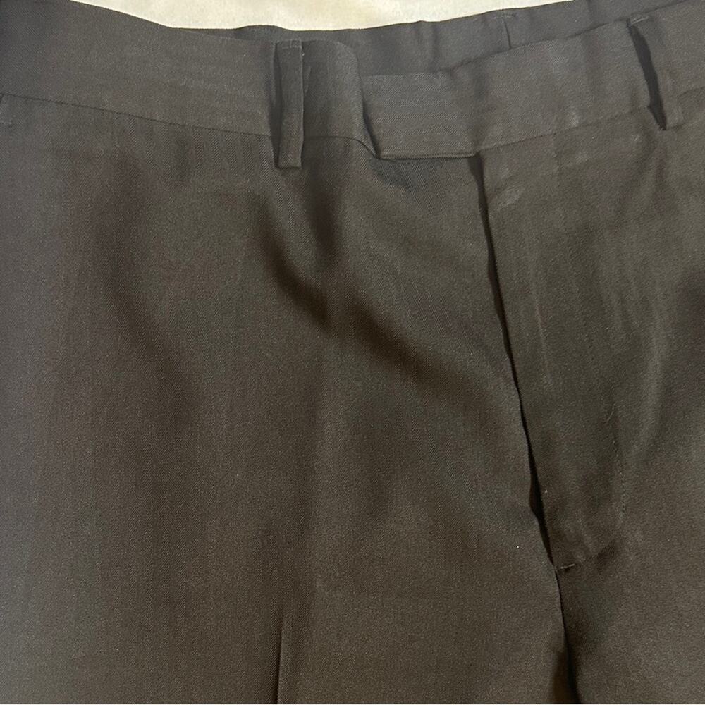 Perry Ellis Portfolio Black Dress Pants 34x30 Wedding Guest Formal Classic Fit - Picture 6 of 11